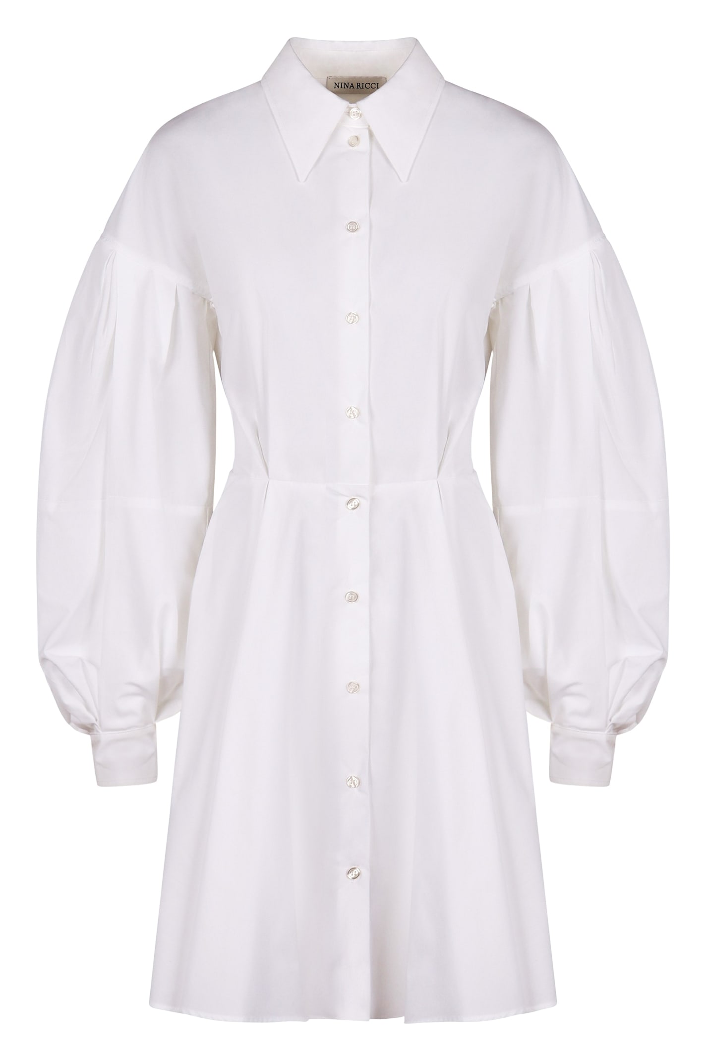Puff sleeves minidress - White