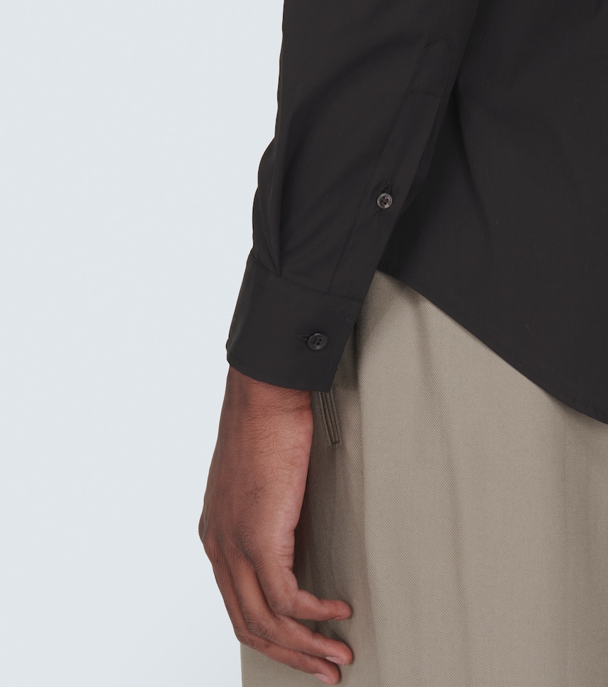 Cotton-blend poplin shirt