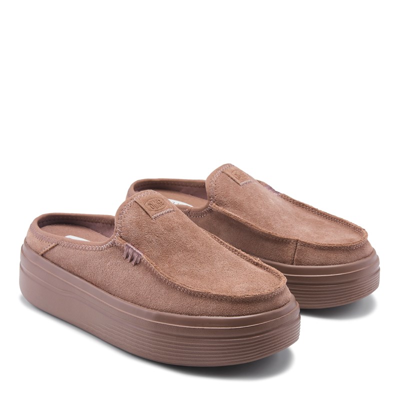 Women's Austin Lift Classic Mule Shoes (Brown Suede)