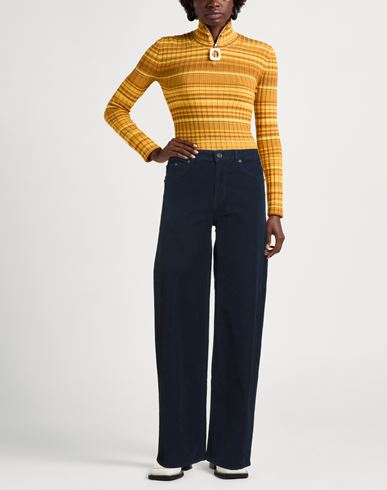 Woman Pants Midnight blue Size 25 Organic cotton, Elastane
