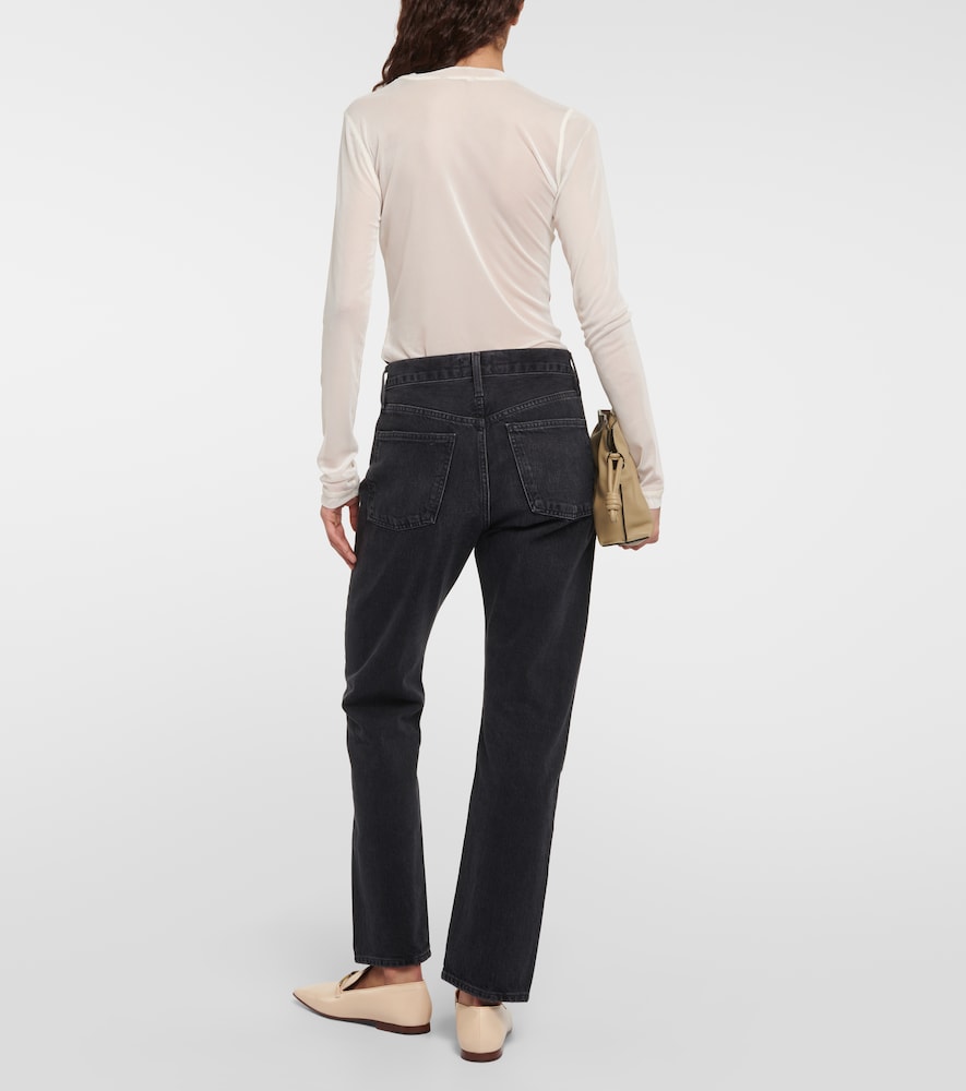 Parker Long mid-rise straight jeans