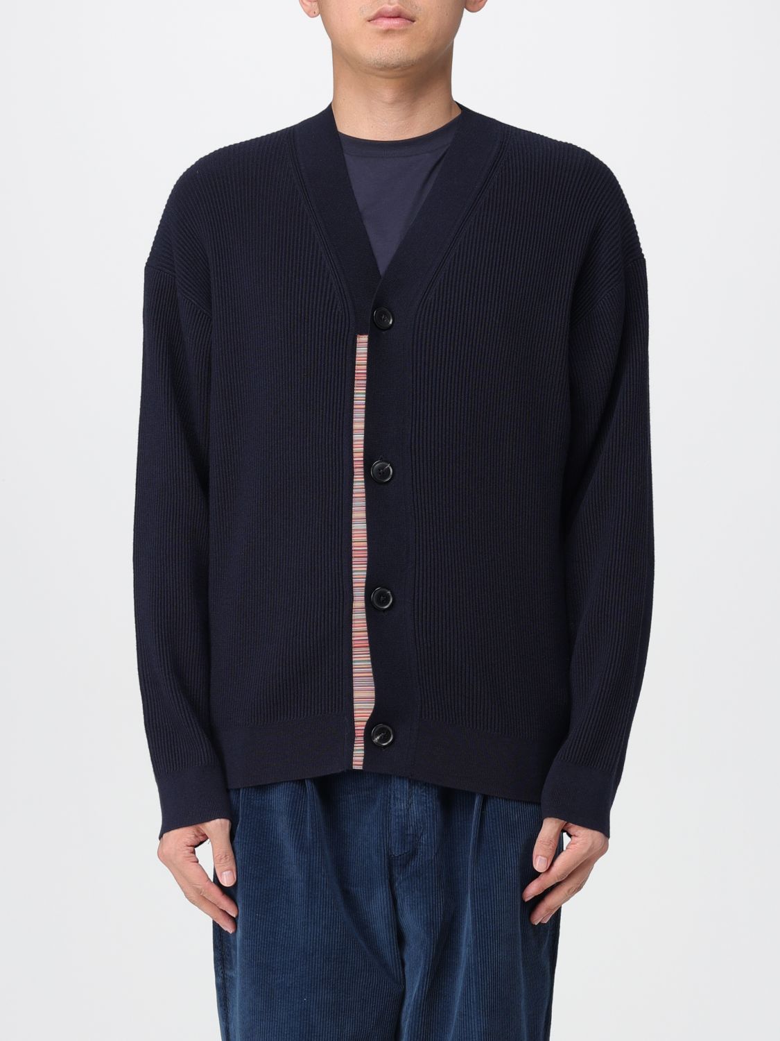 Cardigan Men color Blue