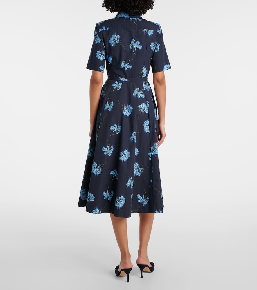 Floral cotton shirt dress