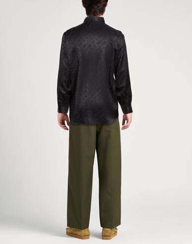Man Shirt Black Size 40 Viscose