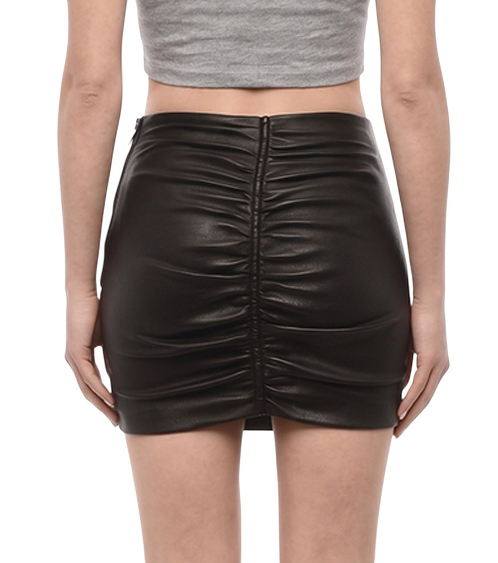 Black Leather Mini Skirt