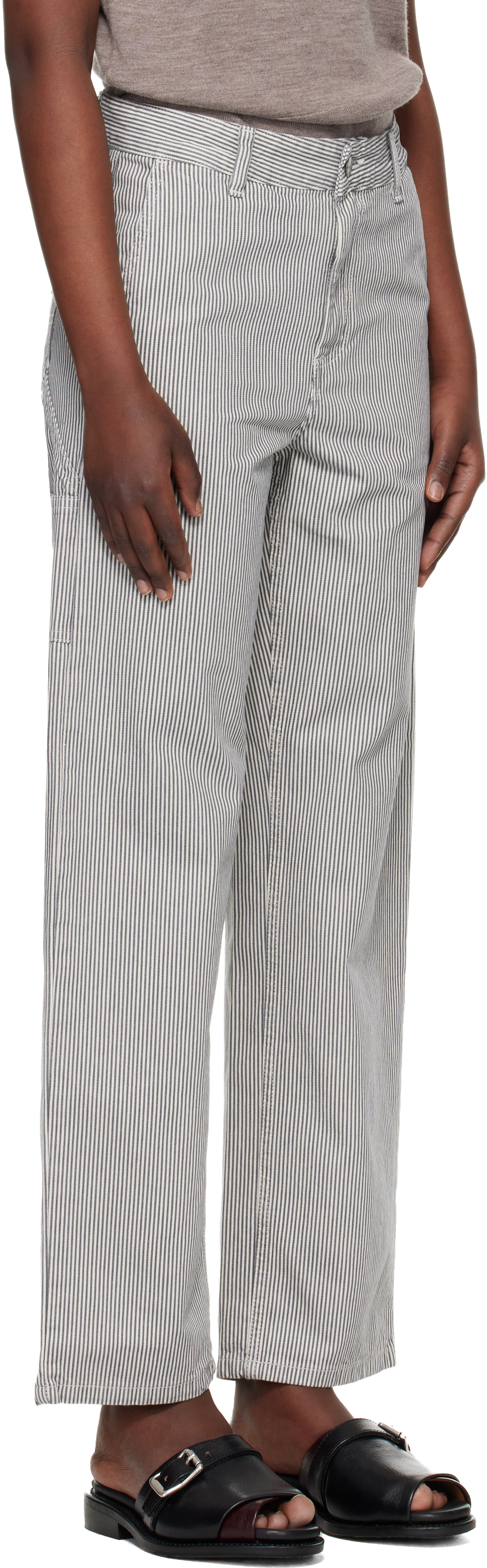 Gray Mercer Stripe Jeans