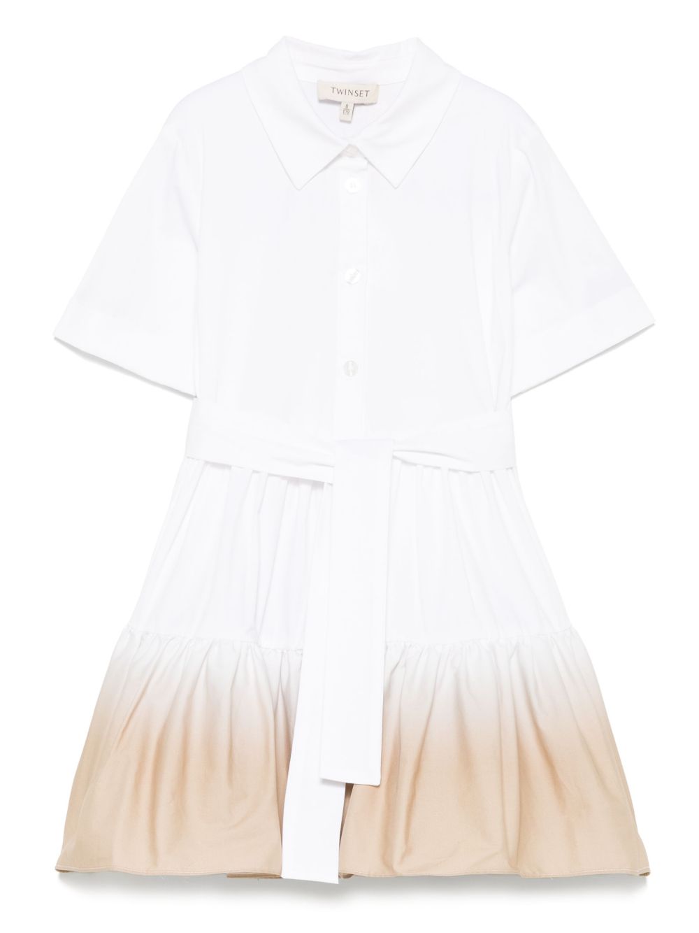 TWINSET Kids logo-appliqué dress - White