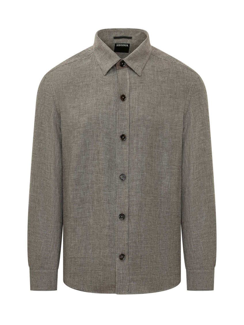 Cashmere, Linen, and Silk Overshirt