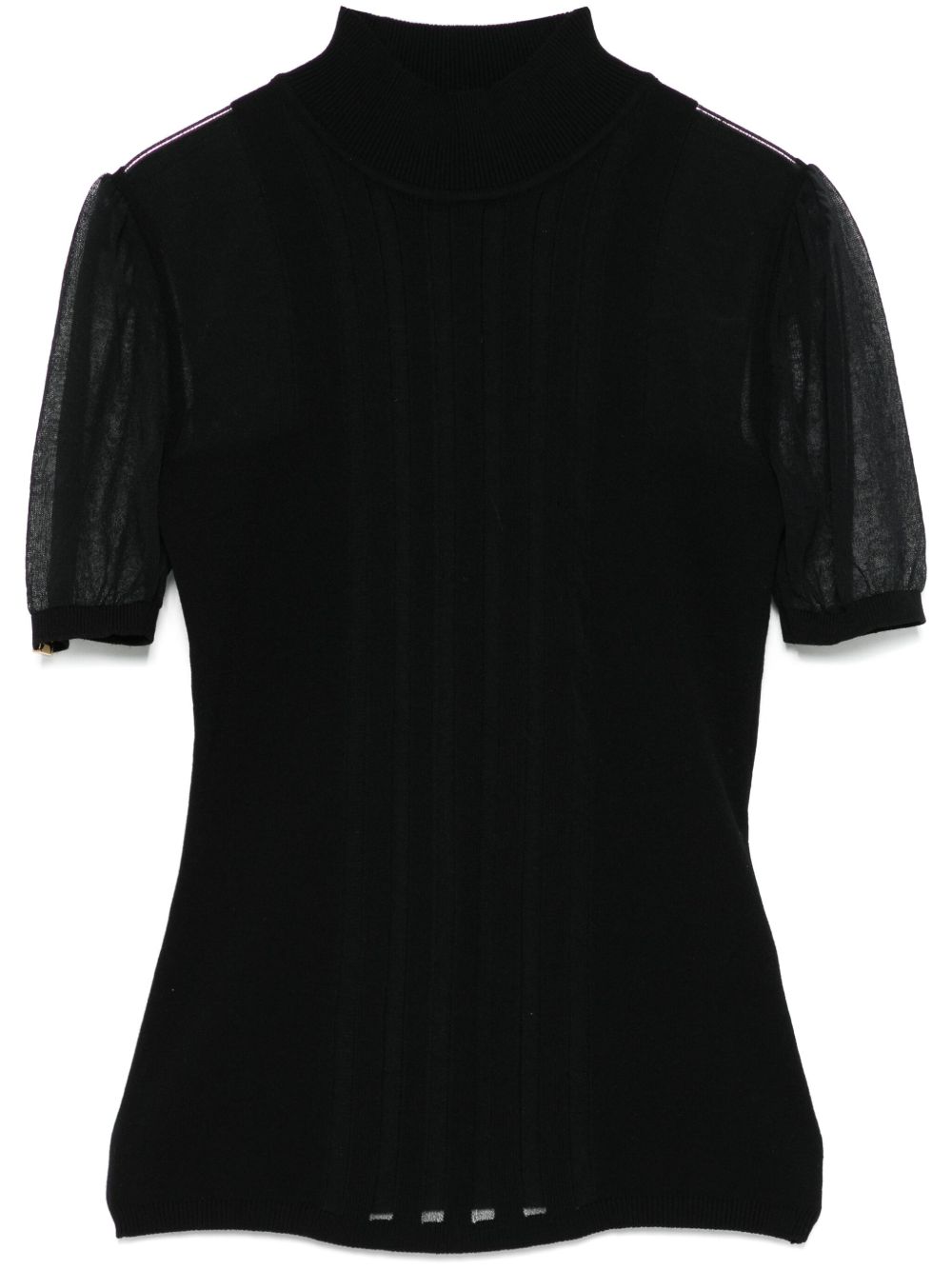 High-collared top - Black