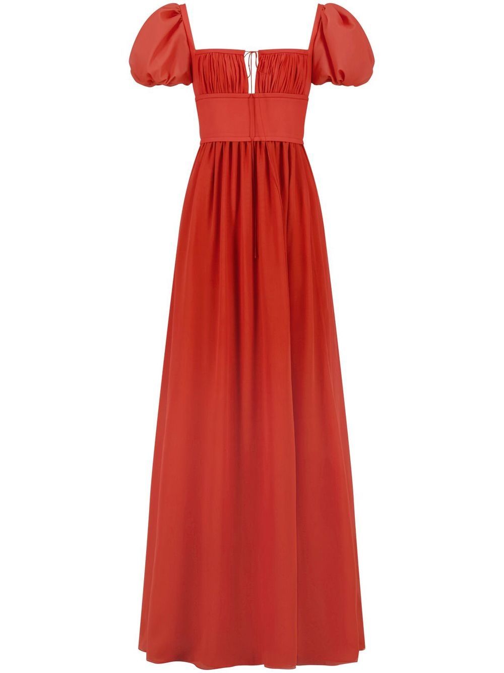 Puff-sleeve maxi dress - Orange
