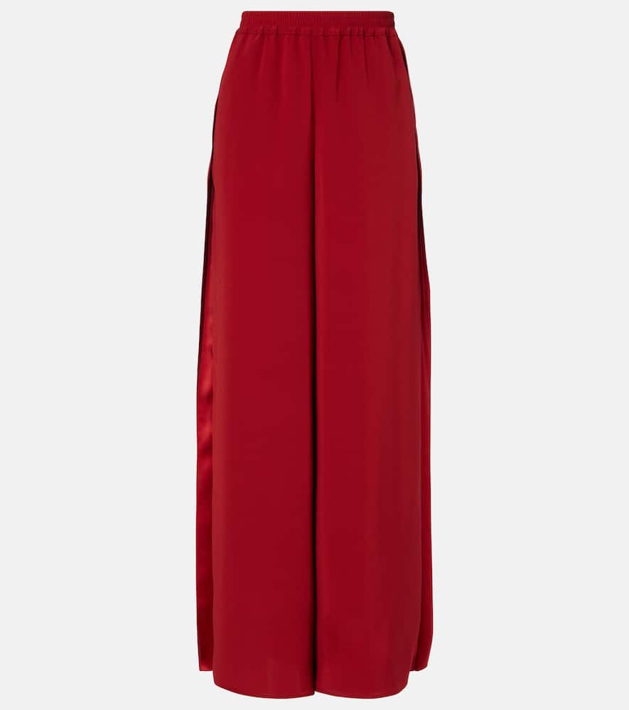 Crêpe wide-leg pants