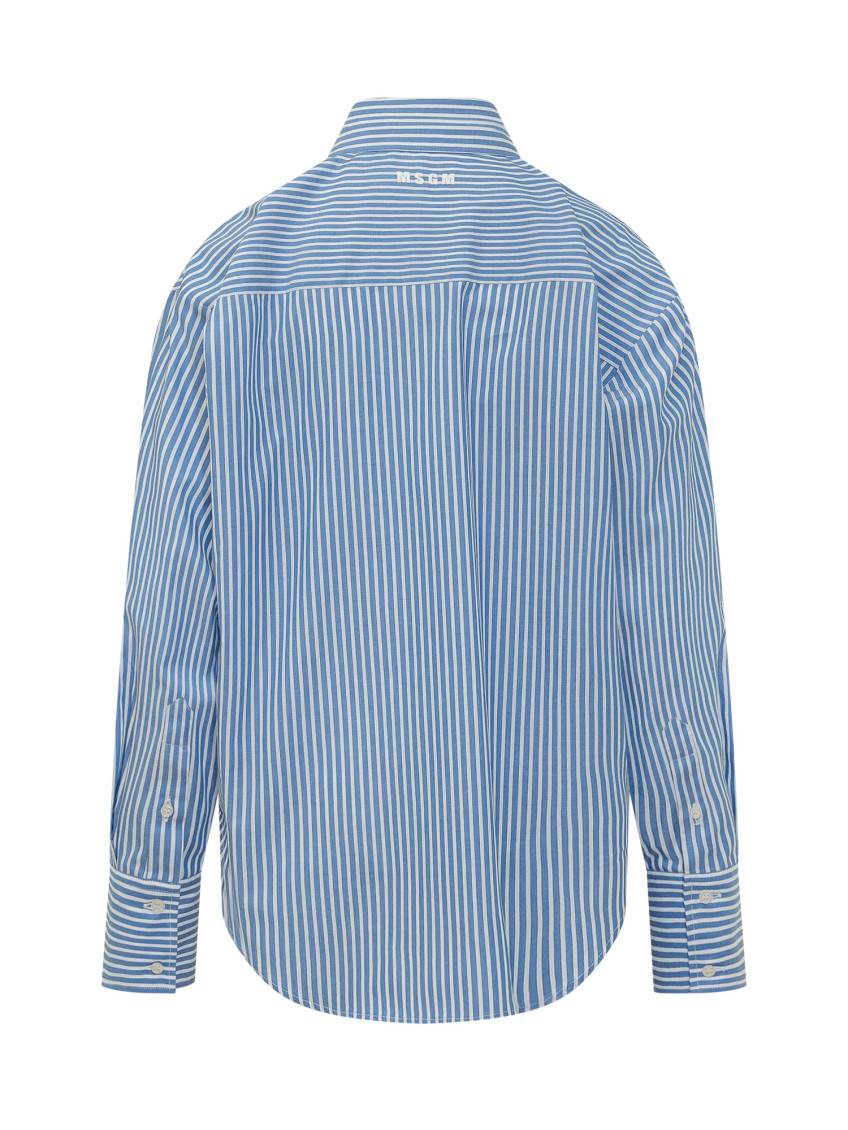 Blue Logo Stripes Shirt