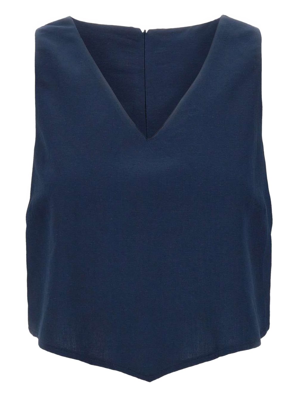 V-neck crop top - Blue