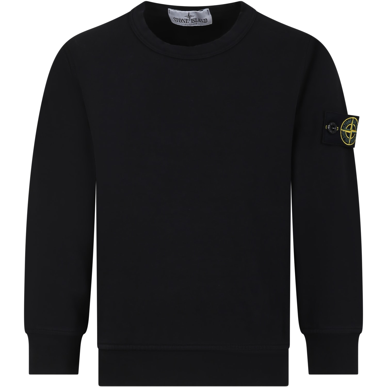 Black Sweatshirt For Boy With Iconic Logo