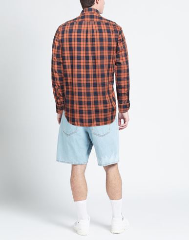 Man Shirt Rust Size L Lyocell