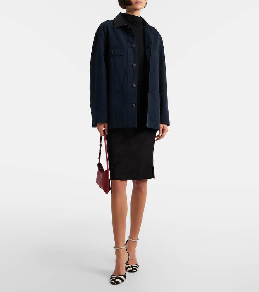 Gin suede midi skirt