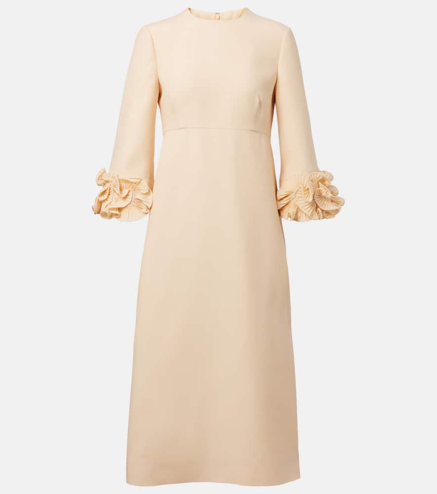 Ruffled Crêpe Couture midi dress