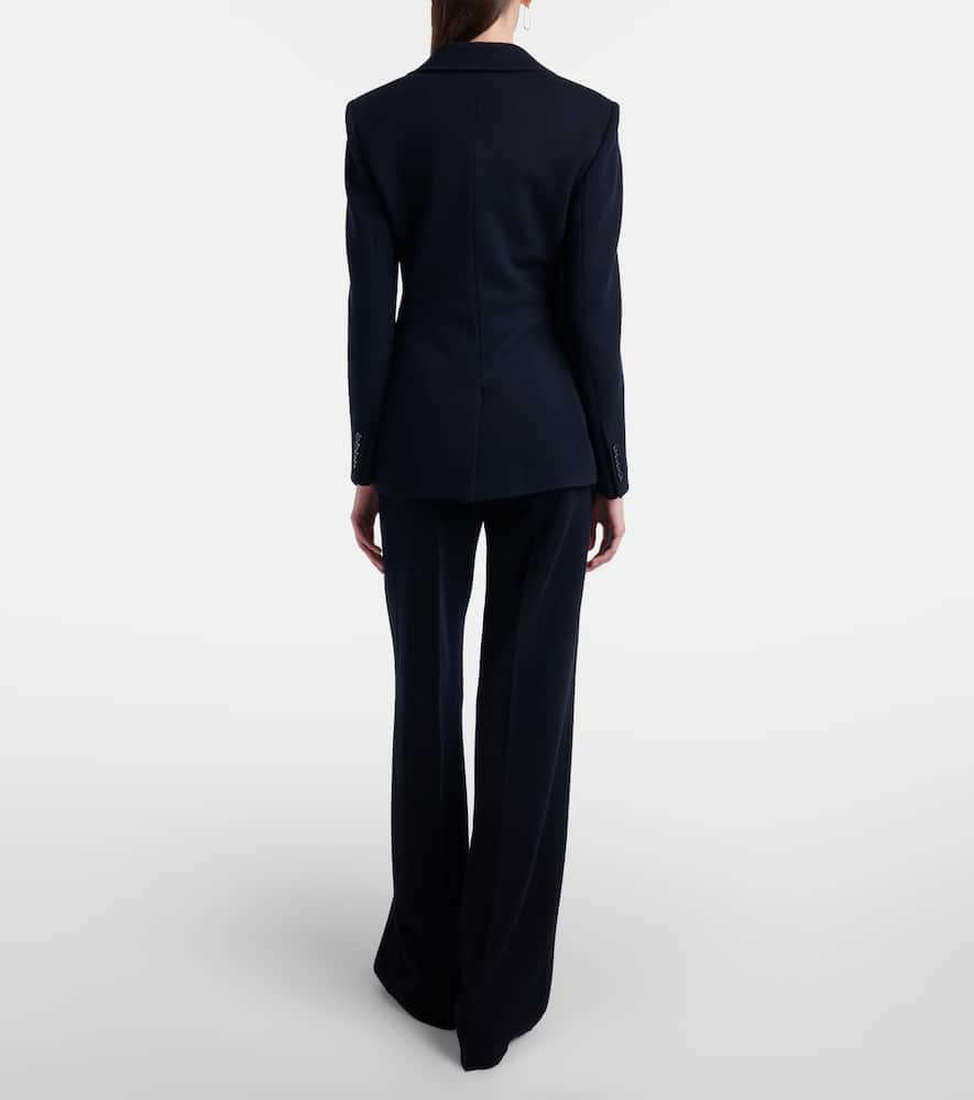 Attinia virgin wool piqué wide-leg pants