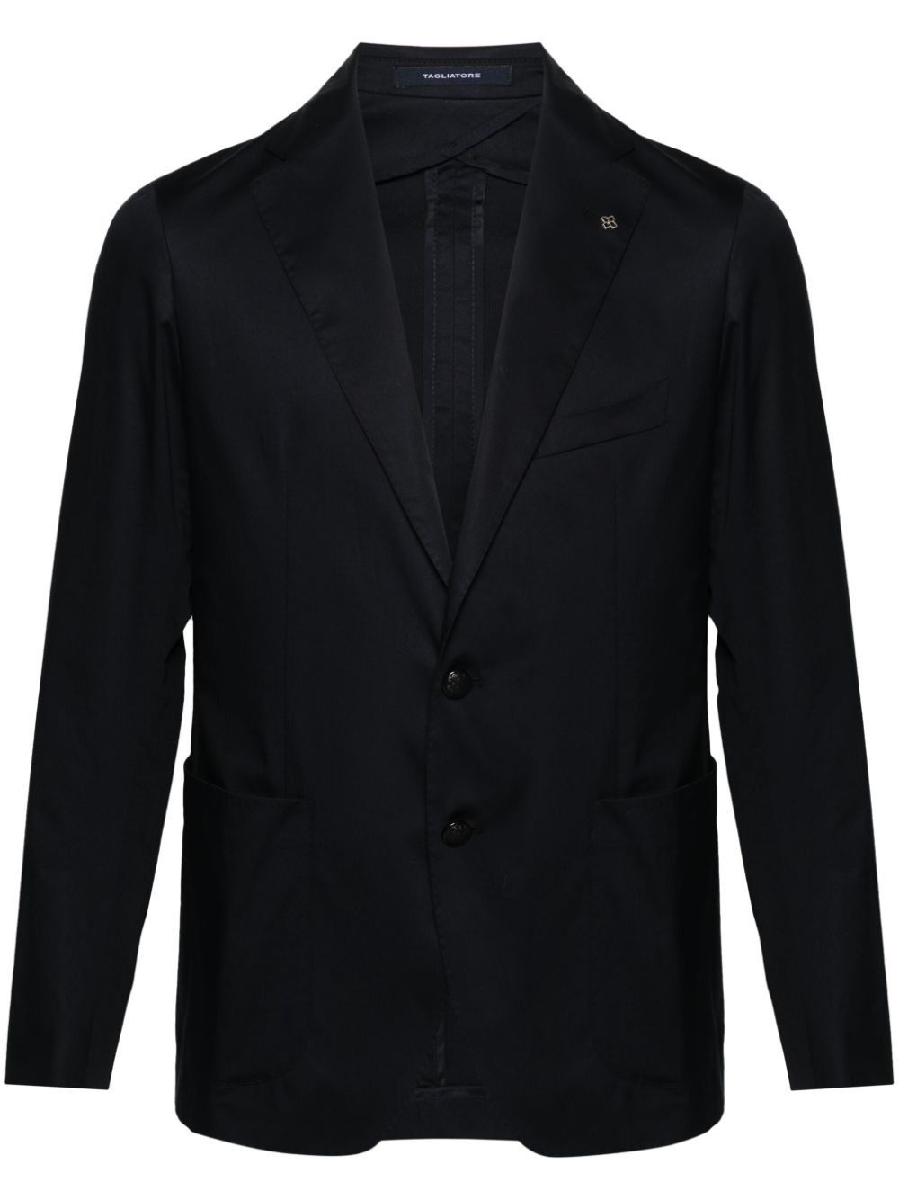 Notched-lapels single-breasted blazer - Blue