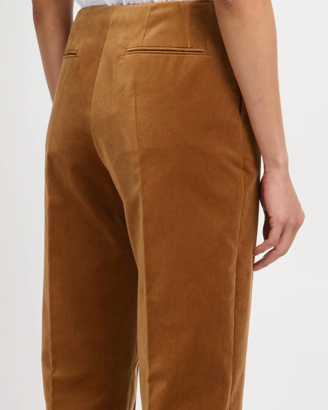 Cotton Velvet Straight Leg Pants