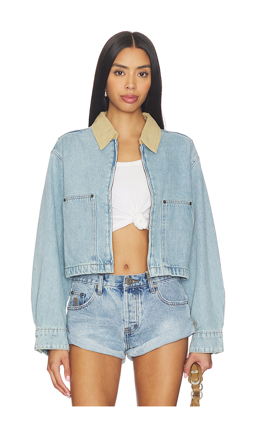 BLANKNYC Cropped Denim Jacket in Blue. L. Also in M