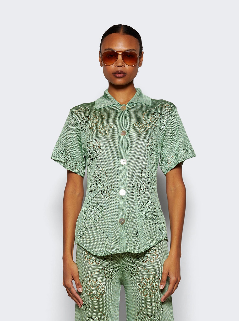 Vine Floral shirt - Green