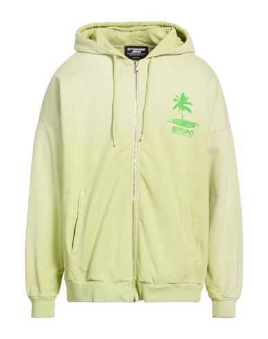 Man Sweatshirt Light green Size M Cotton