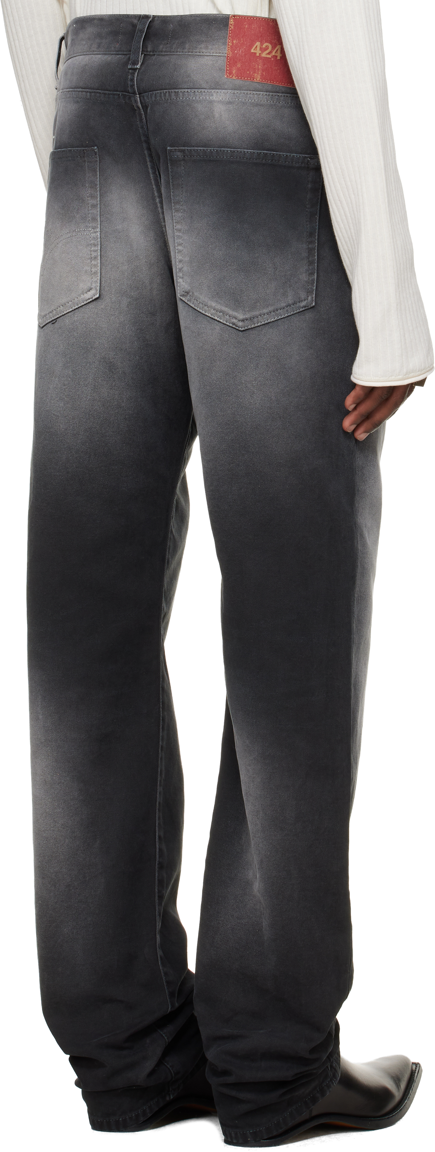 Black & Gray Collection Loose Fivepocket Trousers