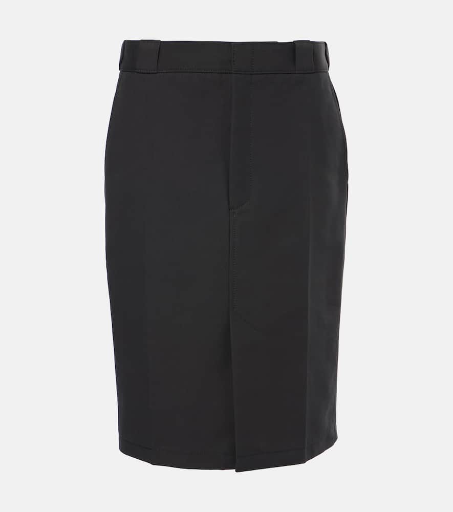 Cotton midi skirt