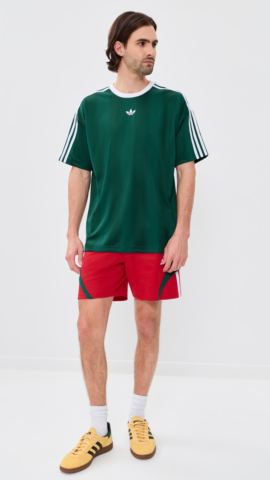 House of Tiro Nations Track Shorts 6.75 Better Scarlet/Team Dark Green