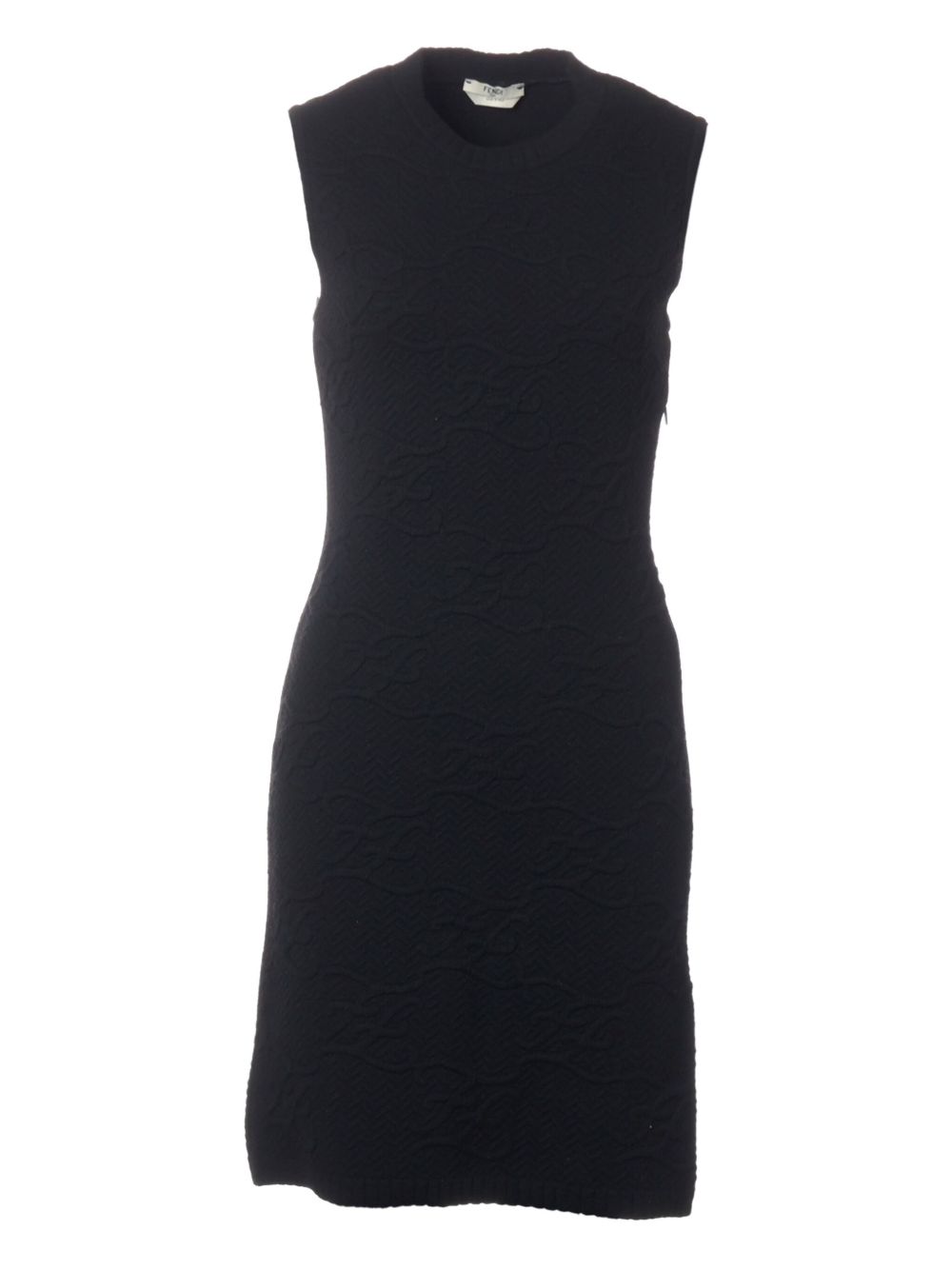 Crew-neck sleeveless dress - Black