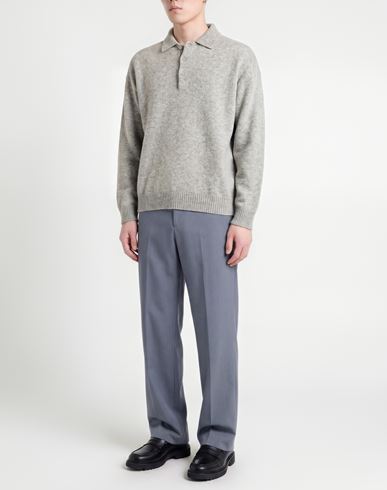 Man Sweater Grey Size 40 Cashmere, Silk, Polyester