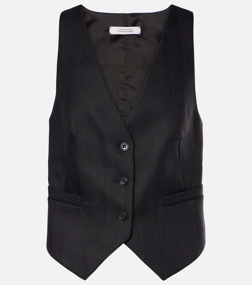 Modern Sophistication pinstripe wool vest