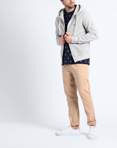 The Rl Fleece Hoodie Man Sweatshirt Light grey