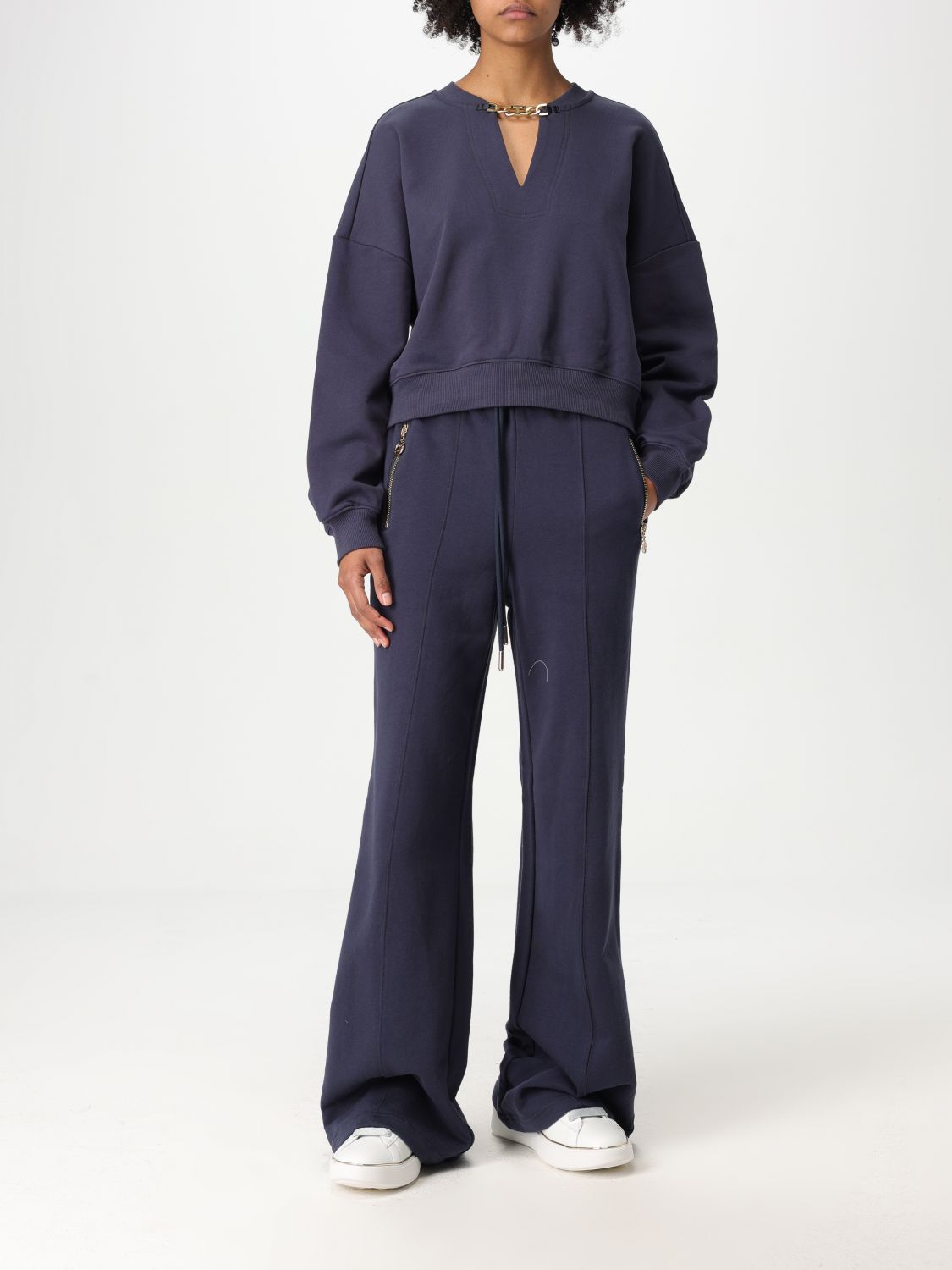 Oval T-chain sweatshirt - Blue