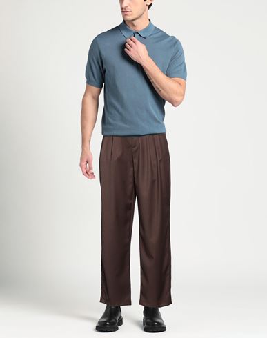 Man Pants Dark brown Size M Polyester, Viscose, Elastane