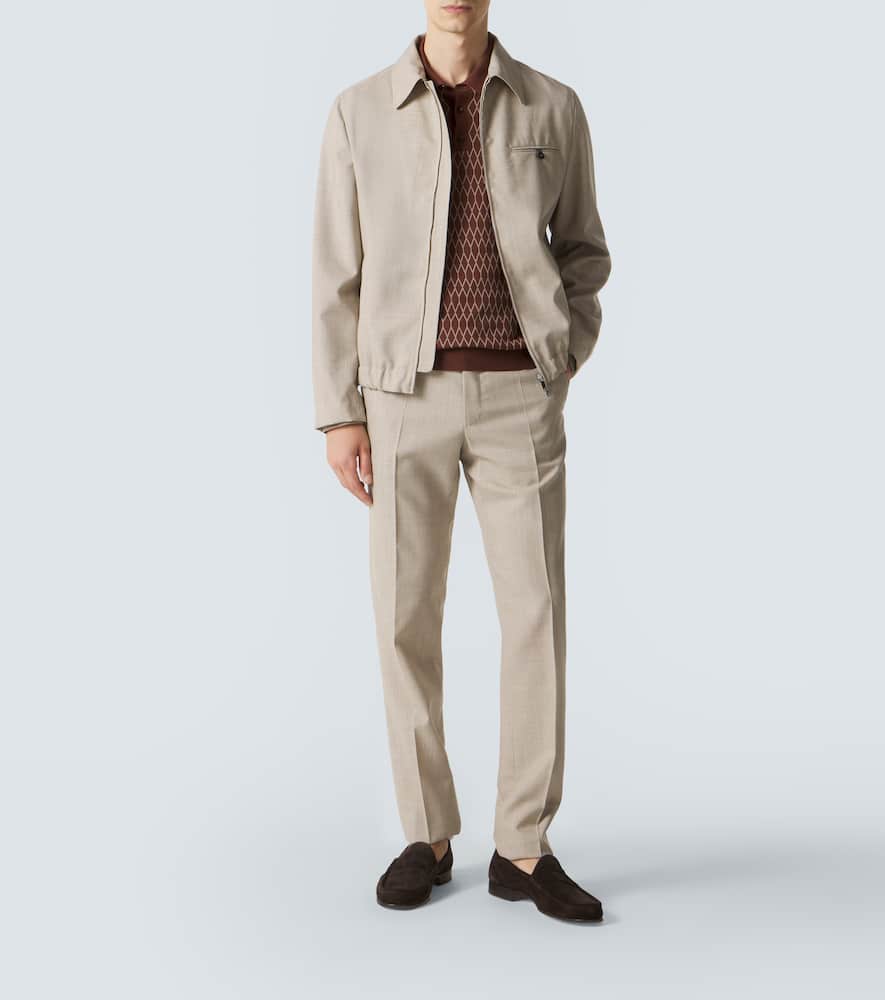 Cotton jacquard polo shirt