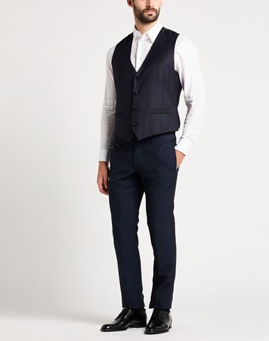 Man Tailored Vest Navy Size 36 Wool