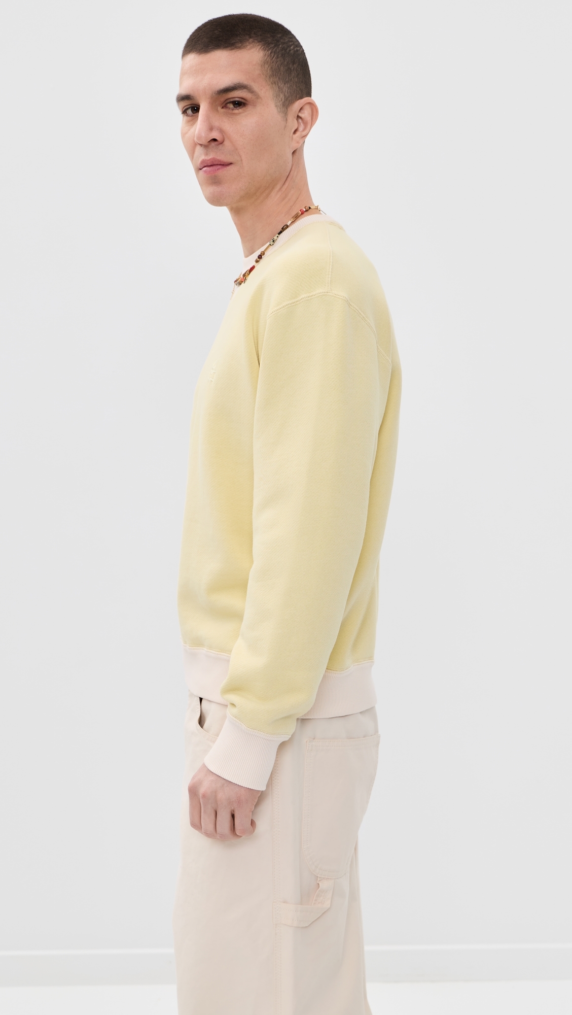Miker College Sweatshirt Light Yellow