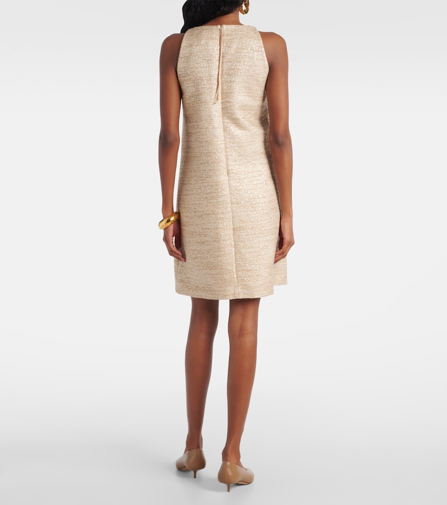 Shiny Coolness lamé tweed shift dress
