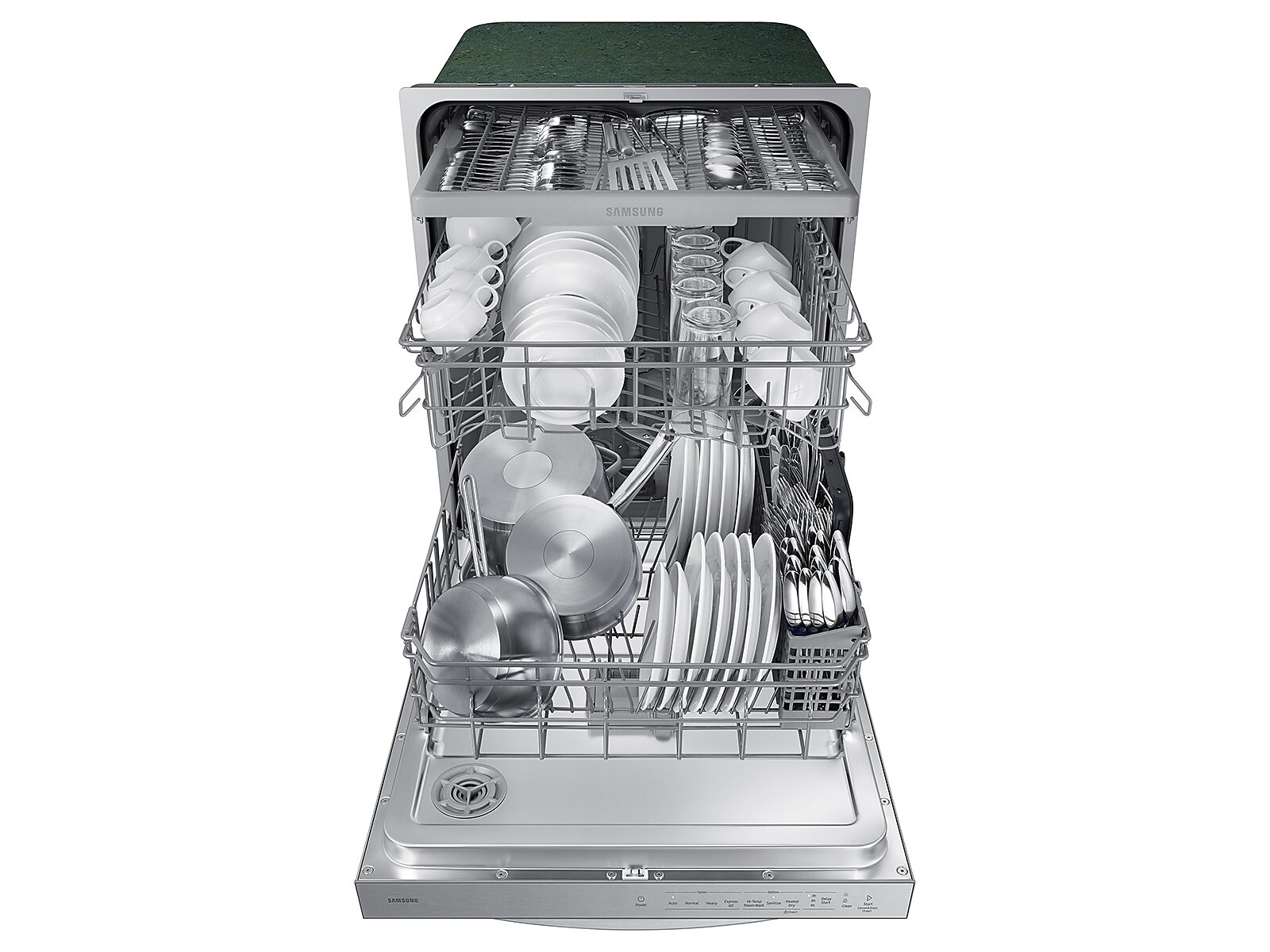 AutoRelease 51dBA Fingerprint Resistant Dishwasher with 3rd Rack in Silver(DW80CG4051SRAA)