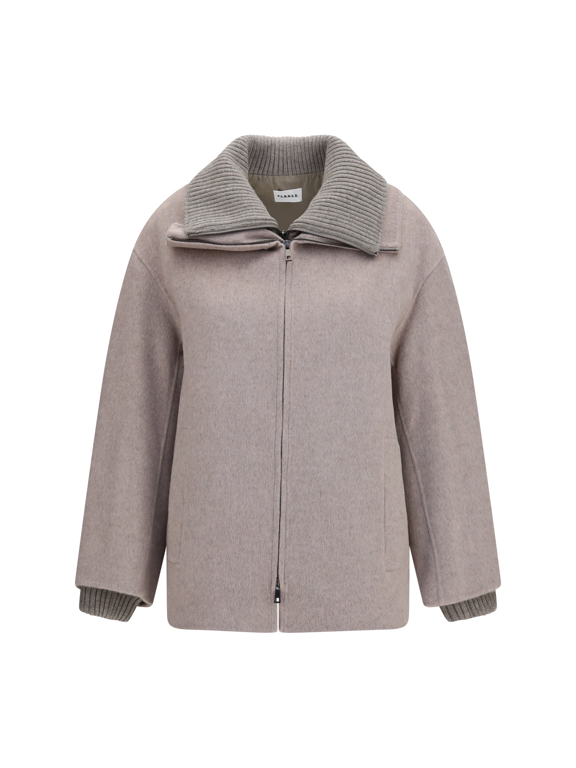 Merino Wool Double-Layer Quilted Jacket — Gray