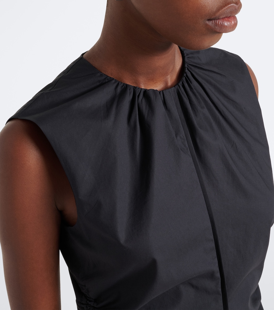 Klara ruched cotton minidress