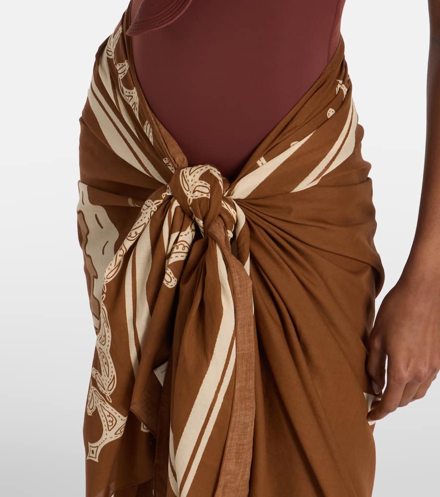 Cotton printed beach cover-up