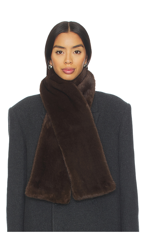 EAVES x Coco Bodil Scarf in Dark Brown. a