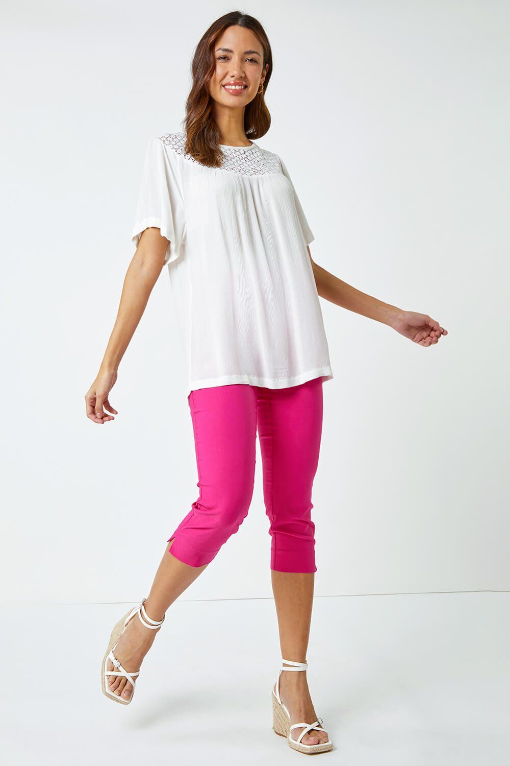 Cropped Stretch Trouser Capri Summer Leggings 3/4 Pedal Pushers