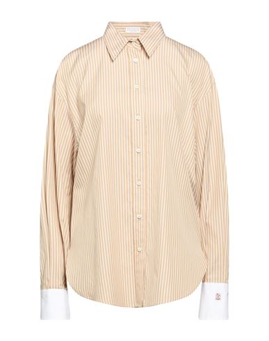 Woman Shirt Sand Size M Cotton, Silk