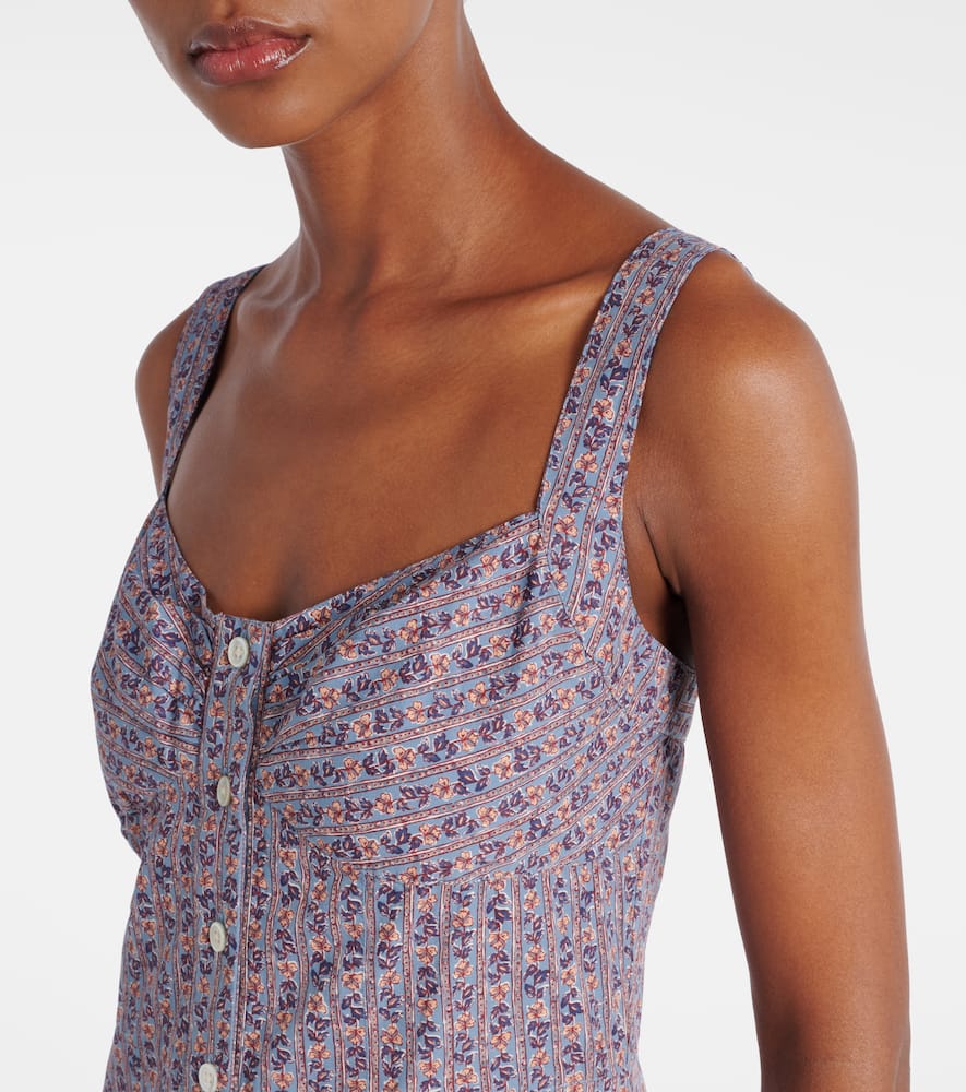 Floral cotton midi dress