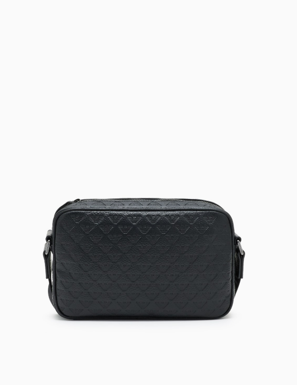 Emporio Armani Embossed Leather Eagle Bag