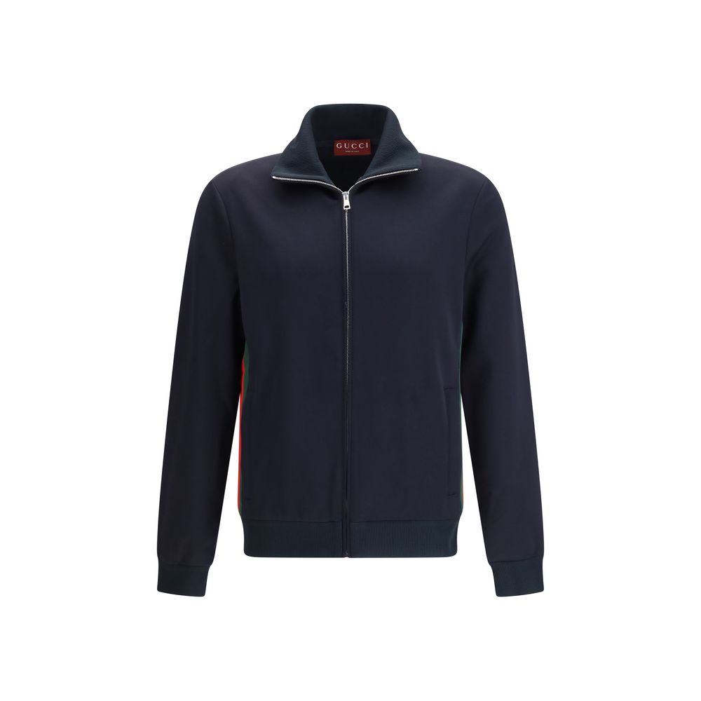 Web-Tape Technical Jersey Sweatshirt — Navy